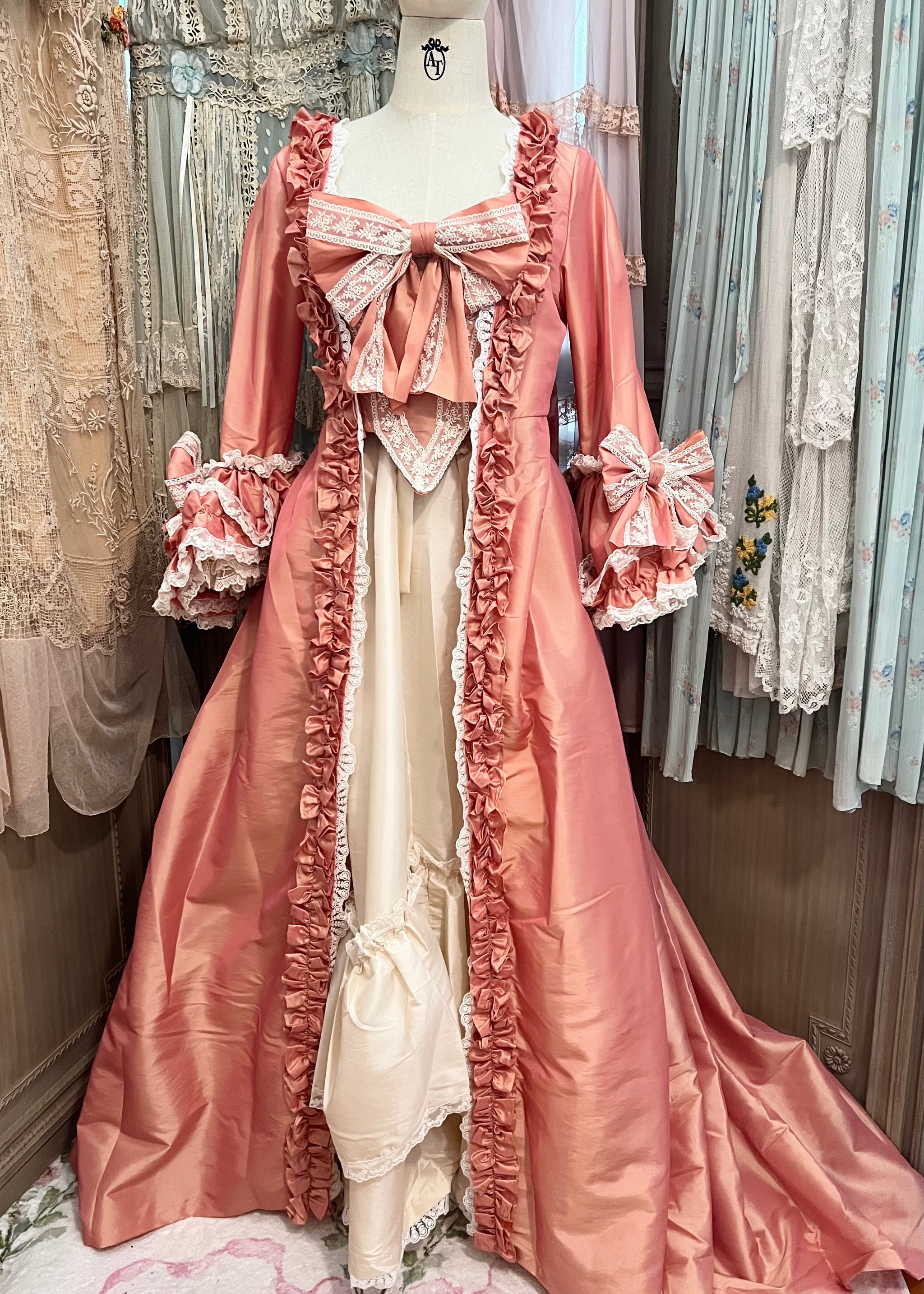 traditional french dress Versailles Robe à la française Marie Antoinette Robe a la francaise ball gown historical costumes historical costuming handmade custom order tailoring