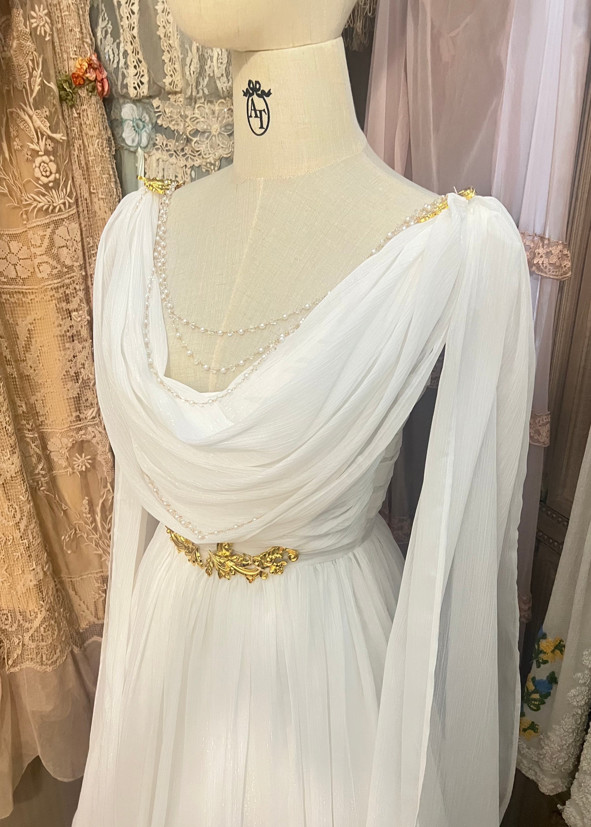 Astraea goddess dress S / Shinny chiffon