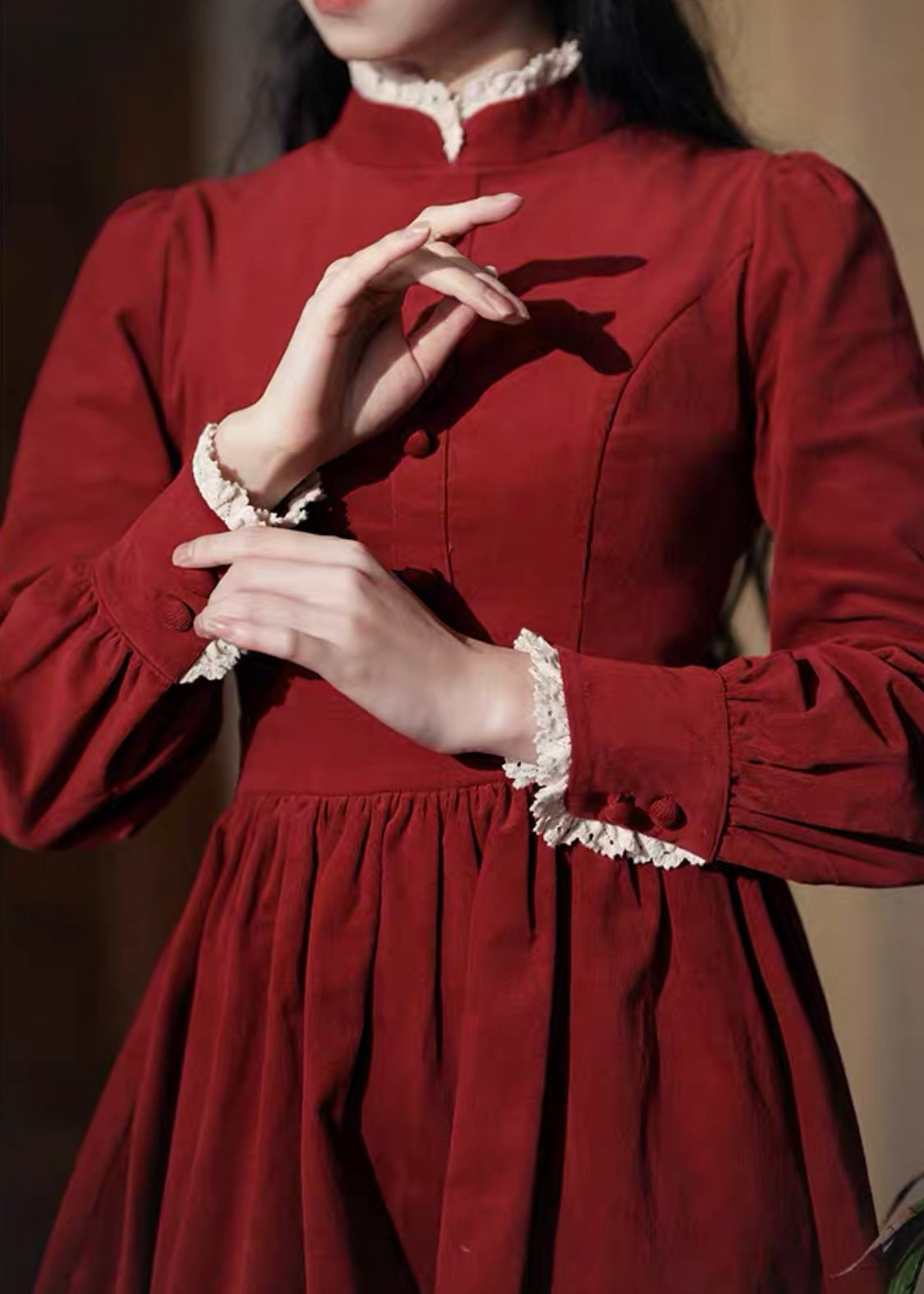 Eugenia corduroy dress (New color) S / Red