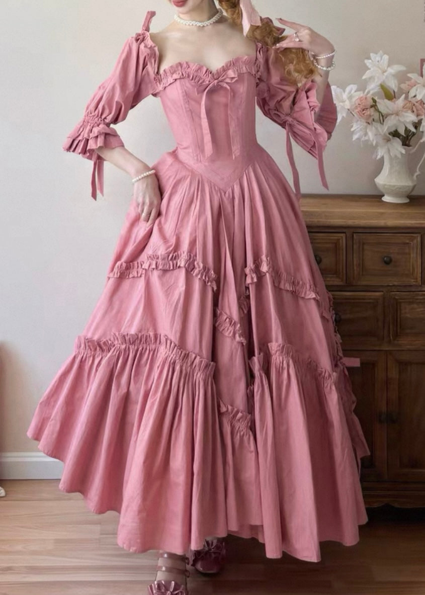 pink victorian dress Laura wedding dress (preorder) – Ann.tique