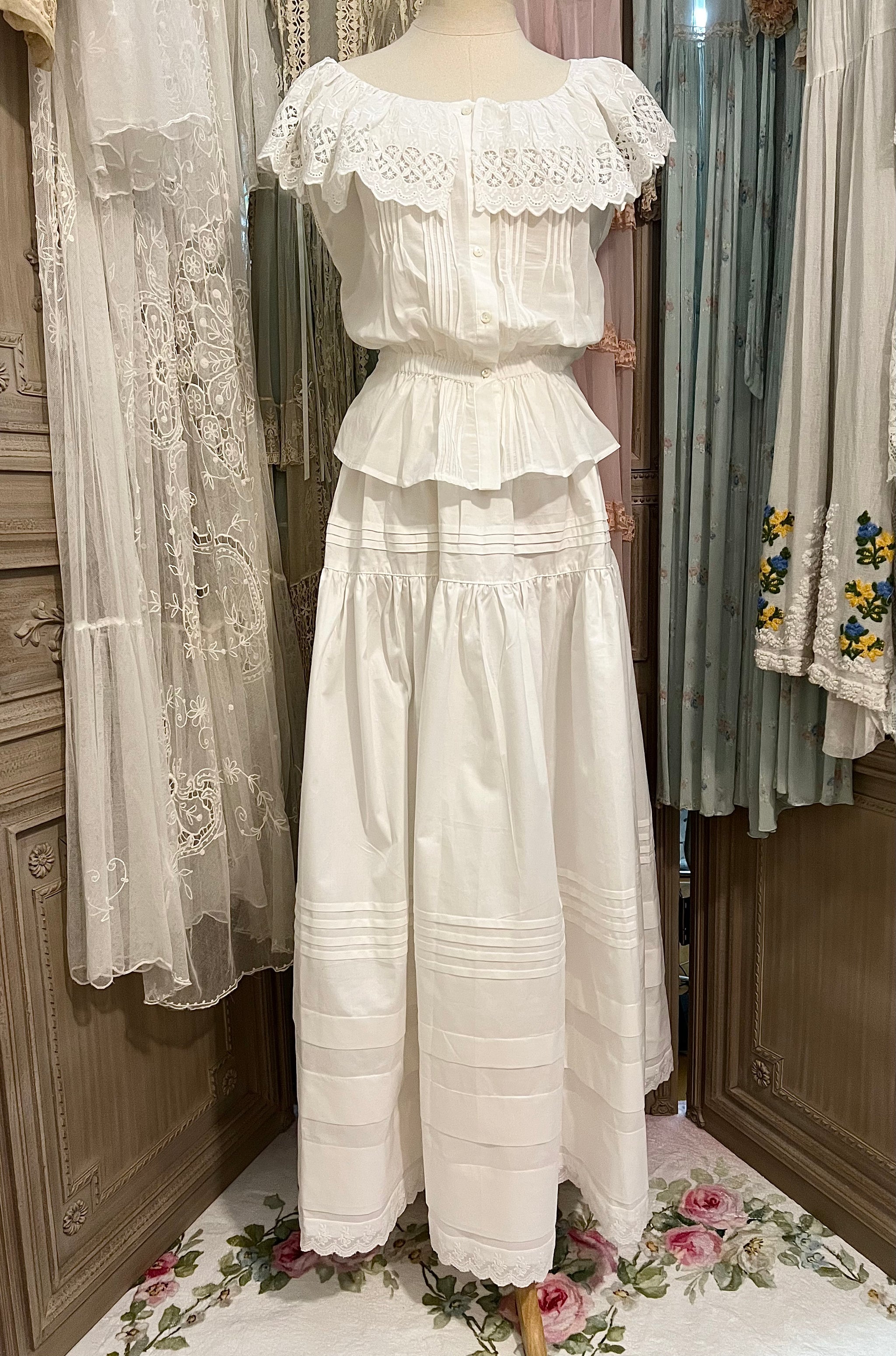 A walk in the clouds skirt Cottagecore skirt doen A walk in the clouds skirt Cottagecore skirt doen