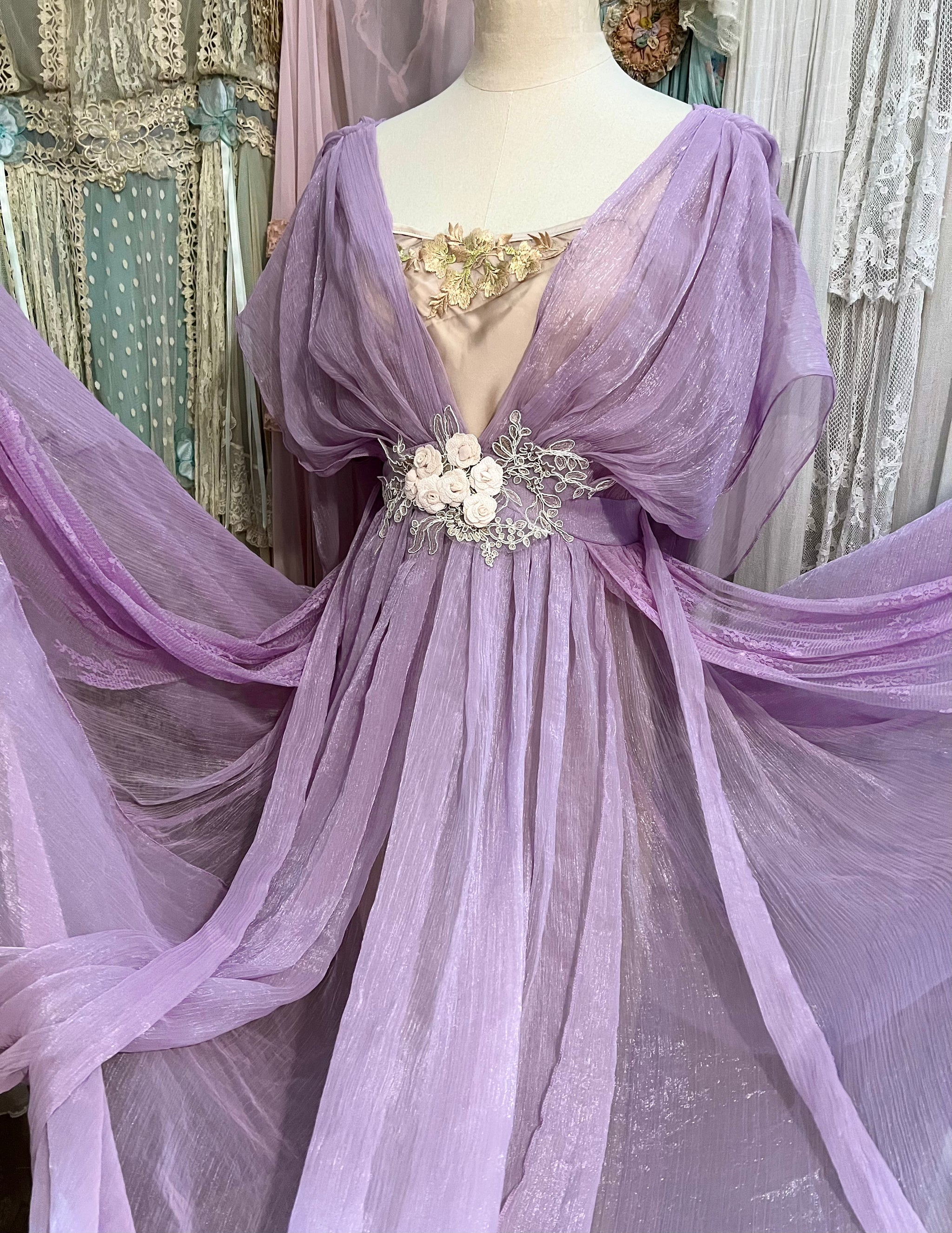 fitted lace wedding dress Medieval dress fairycore Elven elf wonderland dreamy – Ann.tique