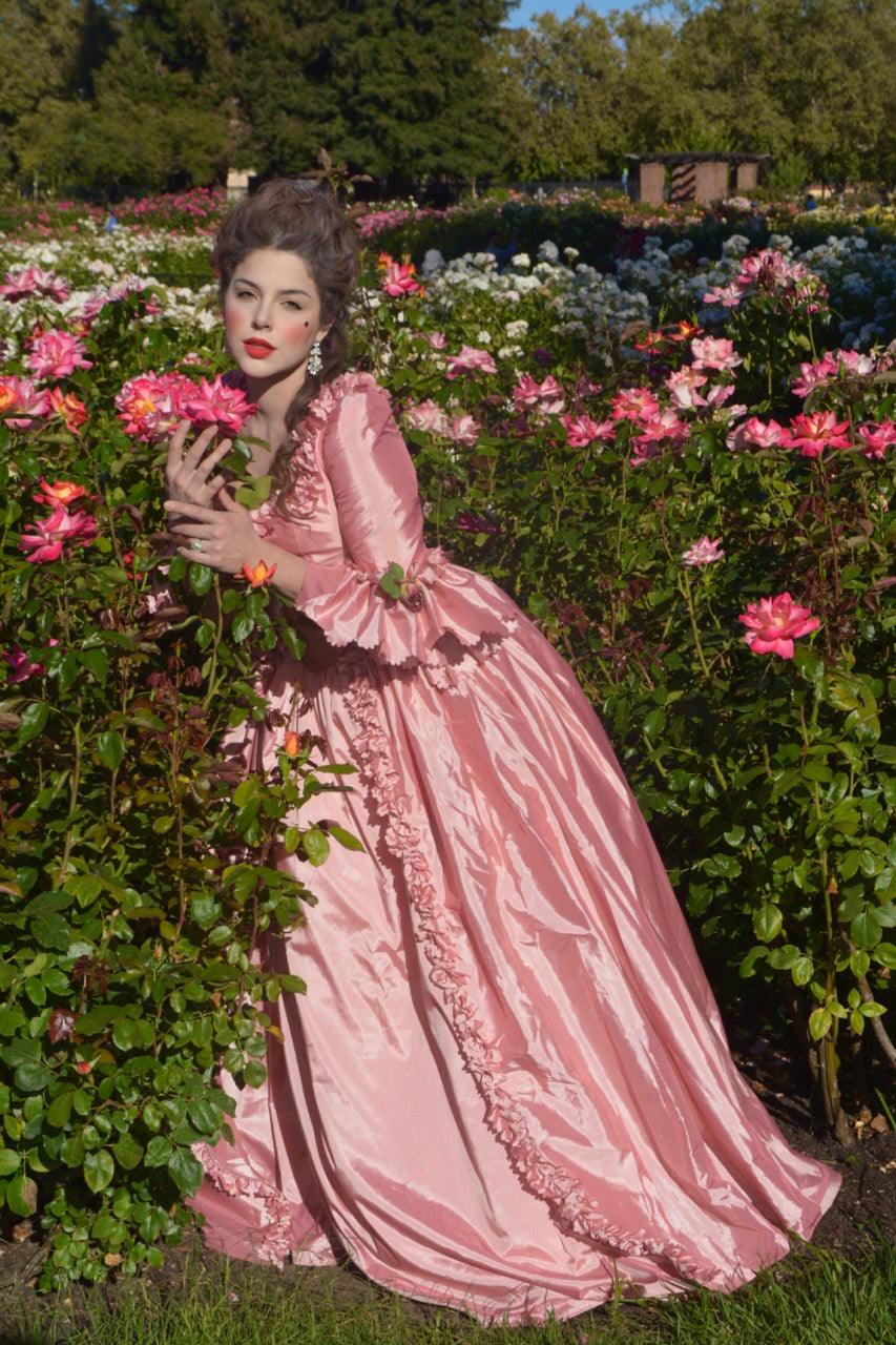 rococo dress pink Rococo Inspired Historical Gown