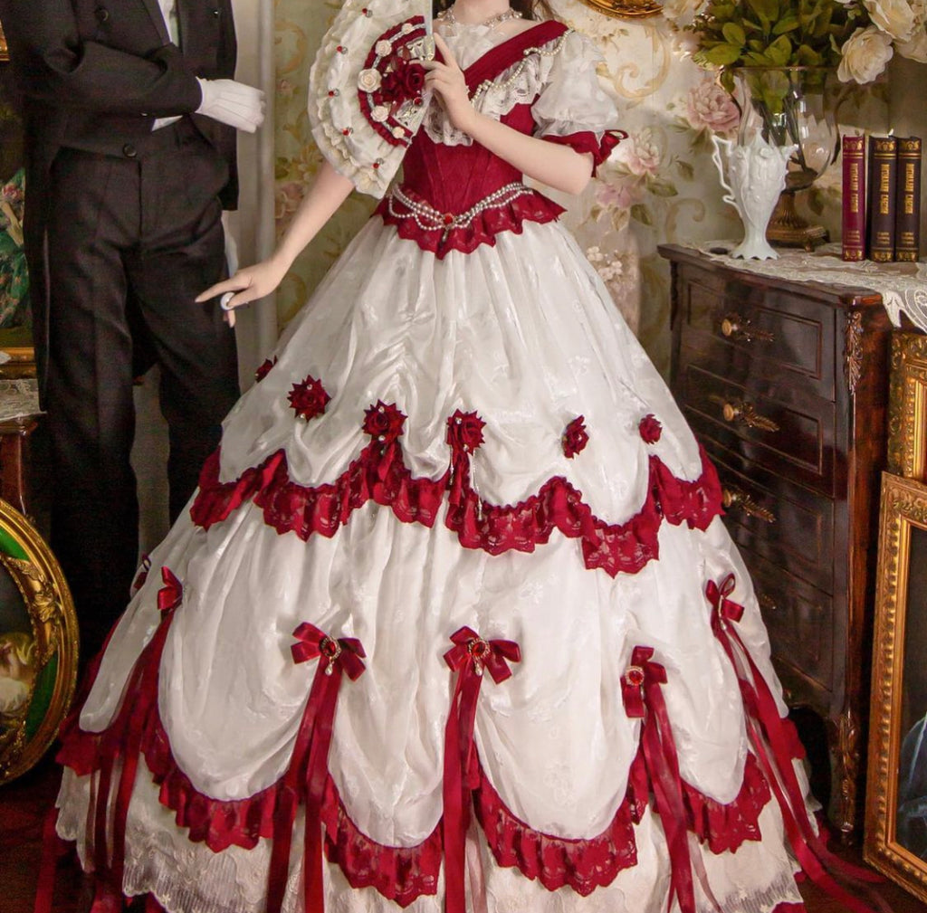 rococo prom dress Retro Vintage Rococo Victorian Dress Prom Dress Plus Size Color Block Fancy Dress Women's Royal Masquerade Prom Party Carnival of Venice Adults Dress 2026
